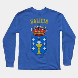 Galicia - Vintage Faded Look Design Long Sleeve T-Shirt